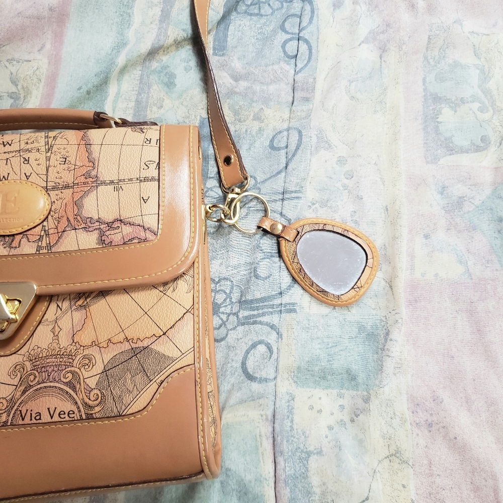 Tan Map Shoulder Bag - Picture 6 of 9